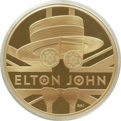 2020 Music Legends Elton John £200 Gold Proof 2oz Coin Box Coa