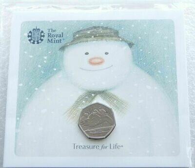 2018 The Snowman 40th Anniversary 50p Brilliant Uncirculated Coin Pack Sealed