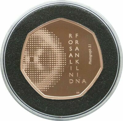 2020 Rosalind Franklin DNA 50p Gold Proof Coin Box Coa - Mintage 250