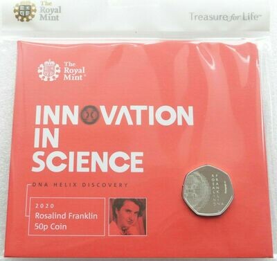 2020 Rosalind Franklin 50p Brilliant Uncirculated Coin Pack Sealed