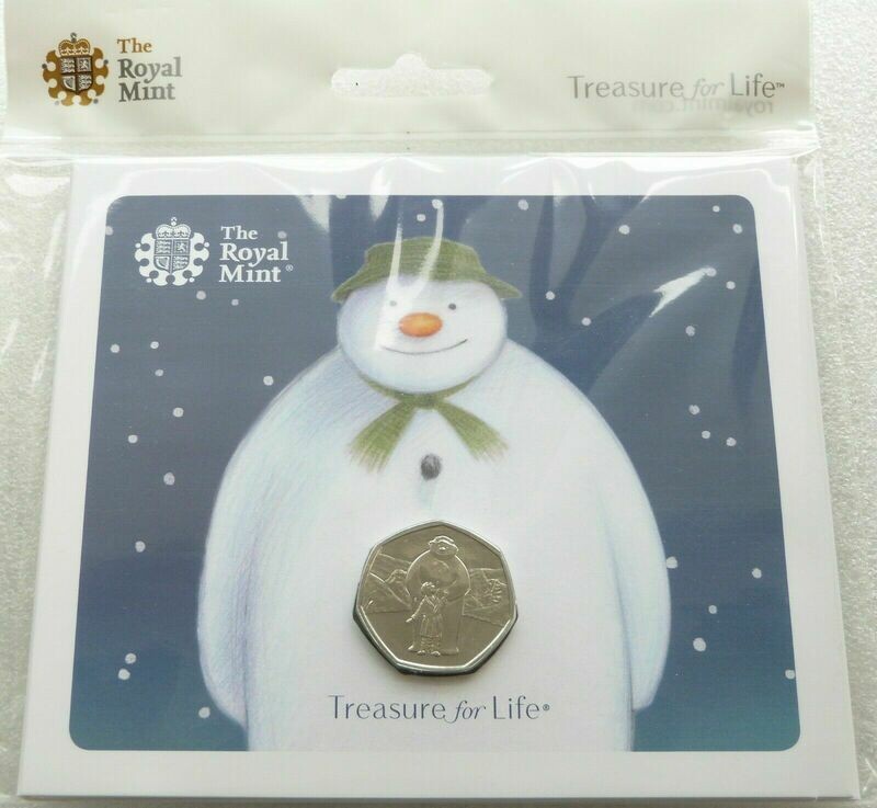 2019 The Snowman 50p Brilliant Uncirculated Coin Pack Sealed