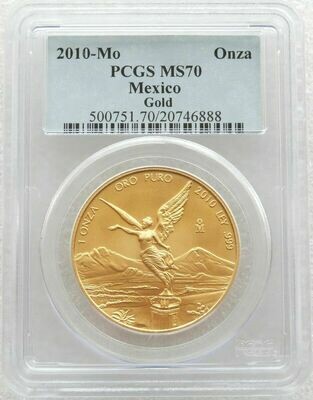 2010 Mexico Libertad Angel Gold 1oz Coin PCGS MS70
