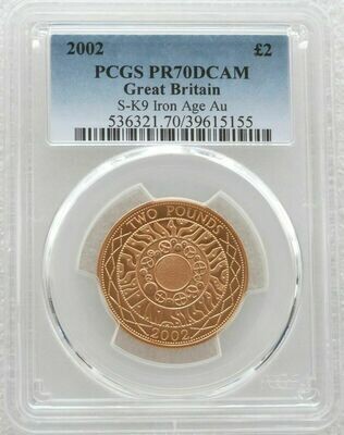 2002 Golden Jubilee Shoulders of Giants £2 Gold Proof Coin PCGS PR70 DCAM