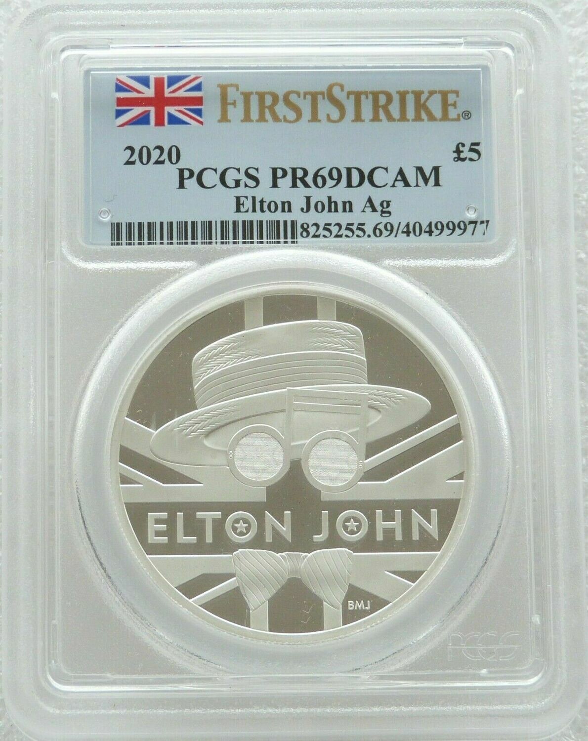 2020 Music Legends Elton John £5 Silver Proof 2oz Coin PCGS PR69 DCAM First Strike