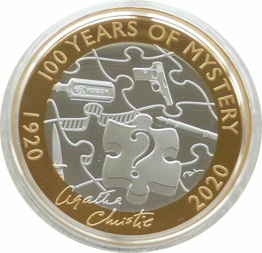 2020 Agatha Christie Piedfort £2 Silver Proof Coin Box Coa
