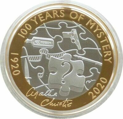 2020 Agatha Christie Piedfort £2 Silver Proof Coin Box Coa