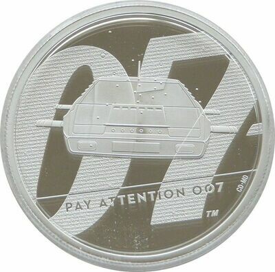 2020 James Bond Pay Attention 007 £5 Silver Proof 2oz Coin Box Coa