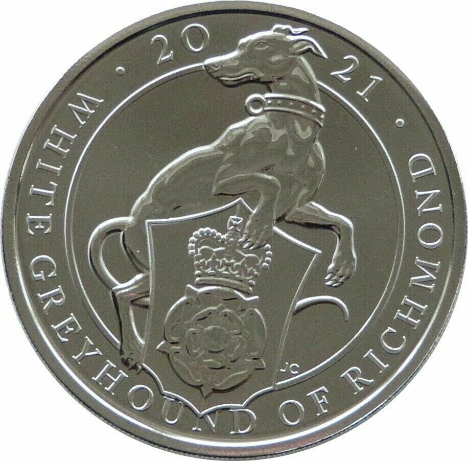 2021 Queens Beasts Greyhound of Richmond £5 Brilliant Uncirculated Coin