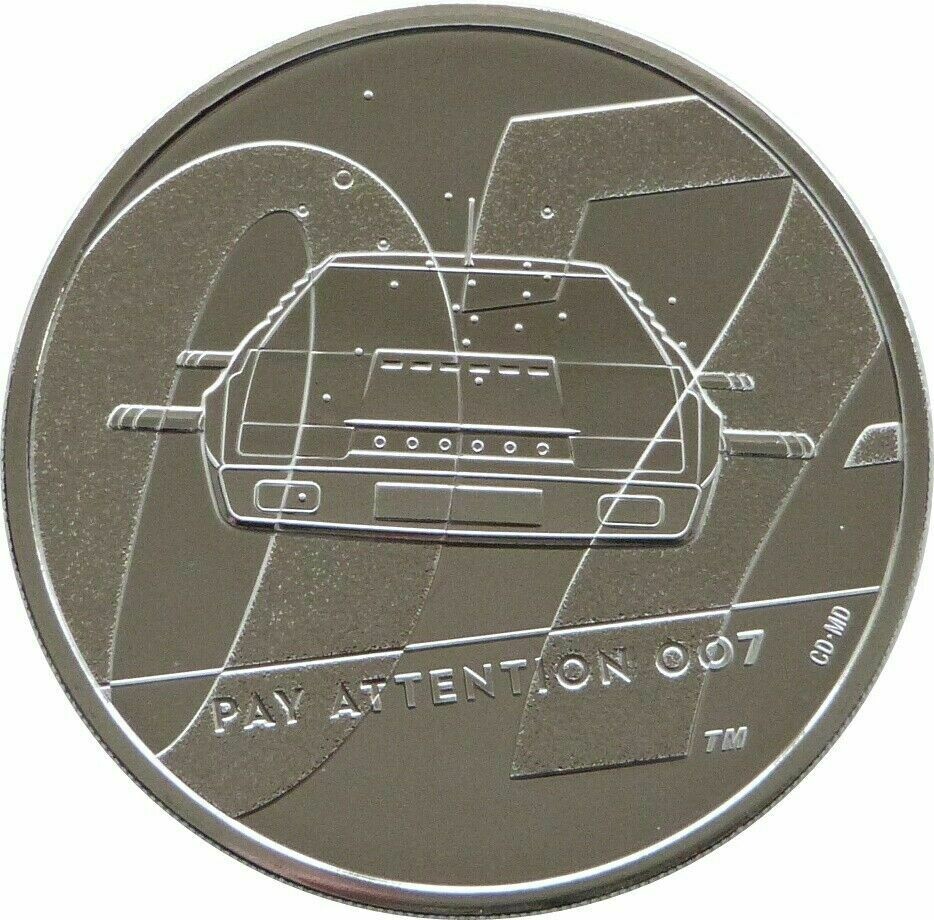 2020 James Bond Pay Attention 007 £5 Brilliant Uncirculated Coin