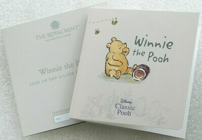 2020 Winnie the Pooh 50p Silver Proof Coin Box Coa