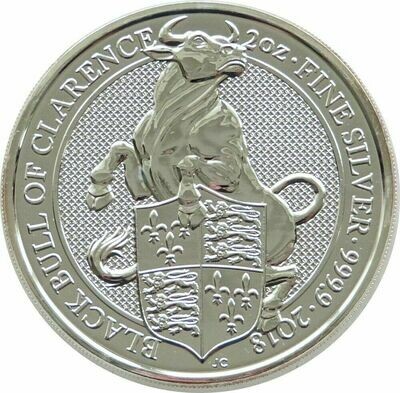 2018 Queens Beasts Black Bull of Clarence £5 Silver 2oz Coin