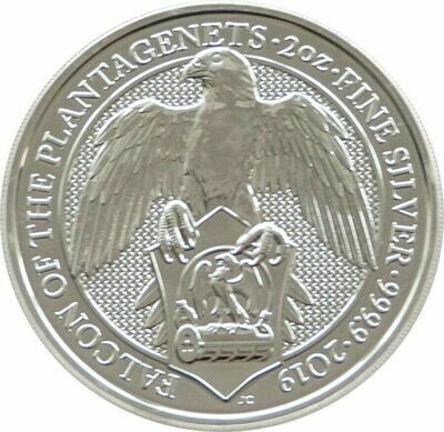 2019 Queens Beasts Falcon of the Plantagenets £5 Silver 2oz Coin