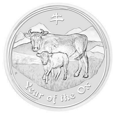 2009 Australia Lunar Ox $1 Silver 1oz Coin