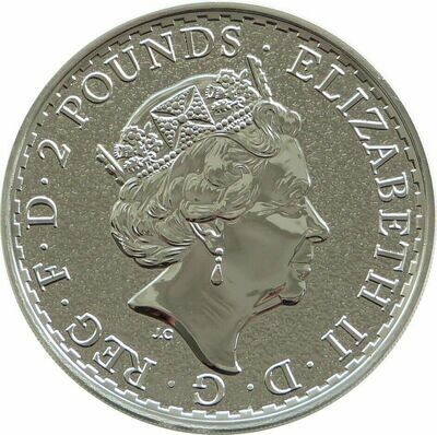 2020 Britannia £2 Silver Bullion 1oz Coin - Radial Sunburst