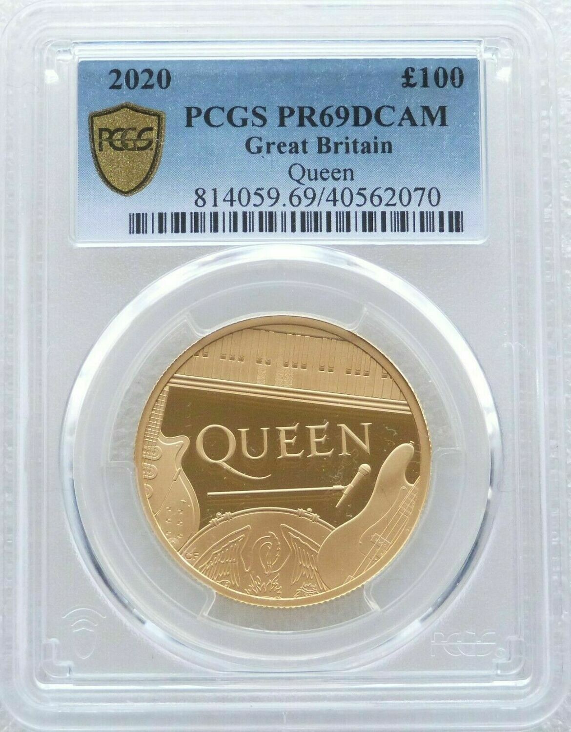 2020 Music Legends Queen £100 Gold Proof 1oz Coin PCGS PR69 DCAM