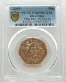 2019 Isle of Man Peter Pan Flying 50p Gold Proof Coin PCGS PR69 DCAM