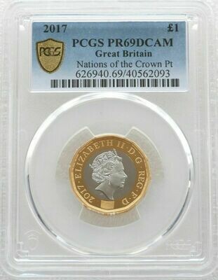 2017 Nations of the Crown £1 Platinum Proof Coin PCGS PR69 DCAM - Mintage 232