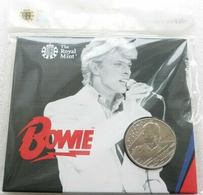 2020-II Music Legends David Bowie £5 Brilliant Uncirculated Coin Pack Sealed