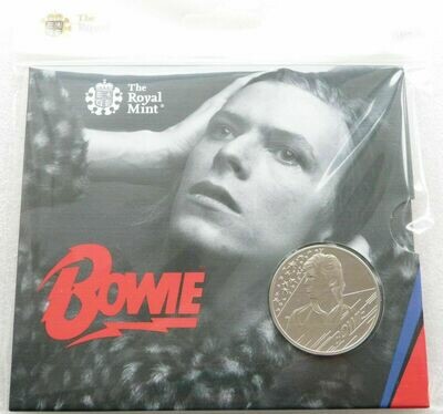 2020-I Music Legends David Bowie £5 Brilliant Uncirculated Coin Pack Sealed