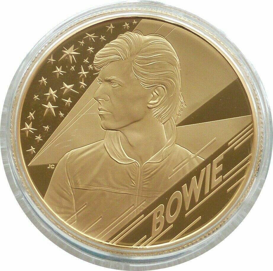 2020 Music Legends David Bowie £100 Gold Proof 1oz Coin Box Coa