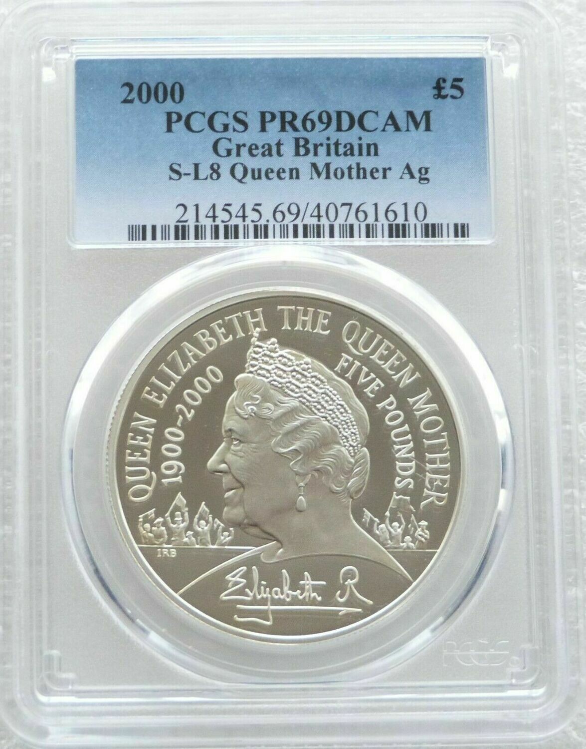 2000 Queen Mother Centenary £5 Silver Proof Coin PCGS PR69 DCAM