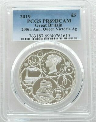 2019 Birth of Queen Victoria £5 Silver Proof Coin PCGS PR69 DCAM