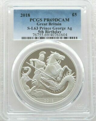 2018 Prince George 5th Birthday £5 Silver Proof Coin PCGS PR69 DCAM