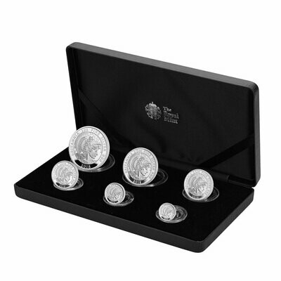 2018 Britannia Silver Proof 6 Coin Set Box Coa - Mintage 1,350