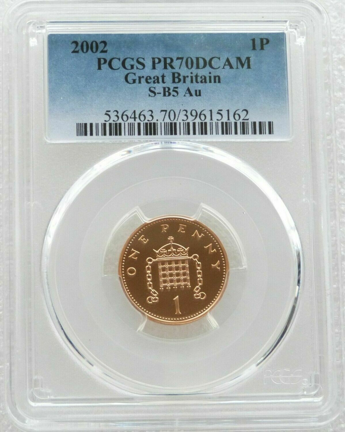 2002 Golden Jubilee Portcullis 1p Gold Proof Coin PCGS PR70 DCAM
