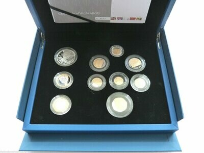 2012 Diamond Jubilee Silver Gold Proof 10 Coin Set Box Coa