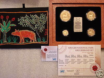 2008 South Africa Prestige Kruger National Park 110th Anniversary Krugerrand Gold Proof 4 Coin Set