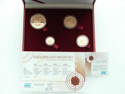 2008 South Africa Krugerrand Gold Proof 4 Coin Set Box Coa