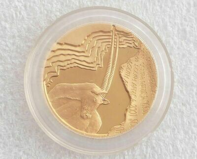2001 South Africa Natura Oryx Gold Proof 1/2oz Coin