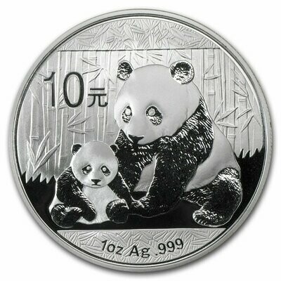 2012 China Panda 10 Yuan Silver 1oz Coin