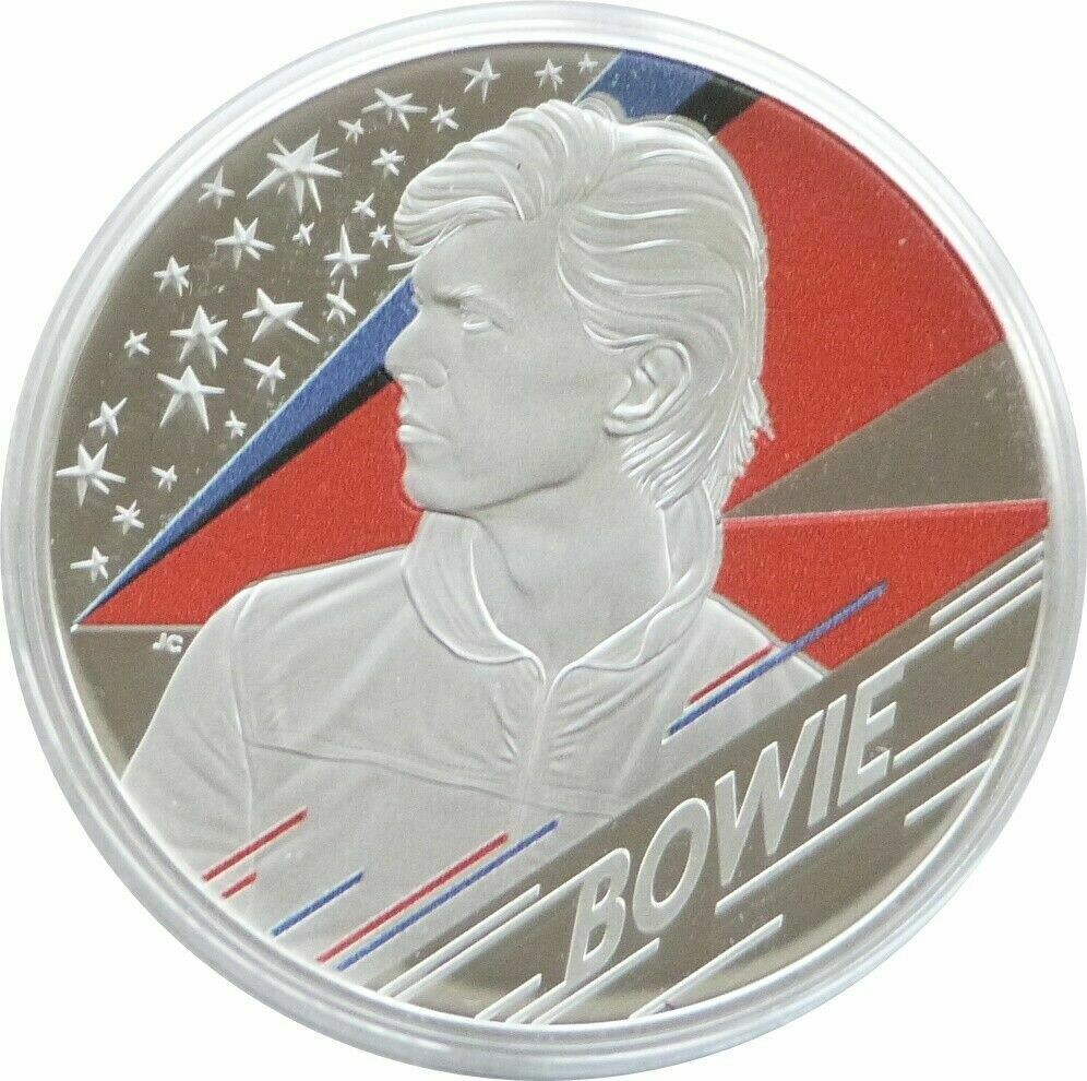 2020 Music Legends David Bowie £2 Silver Proof 1oz Coin Box Coa