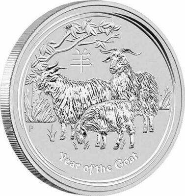2015-P Australia Lunar Goat $2 Silver 2oz Coin