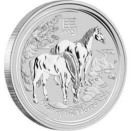 2014-P Australia Lunar Horse 50c Silver 1/2oz Coin