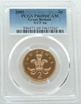2002 Golden Jubilee Prince of Wales 2p Gold Proof Coin PCGS PR69 DCAM