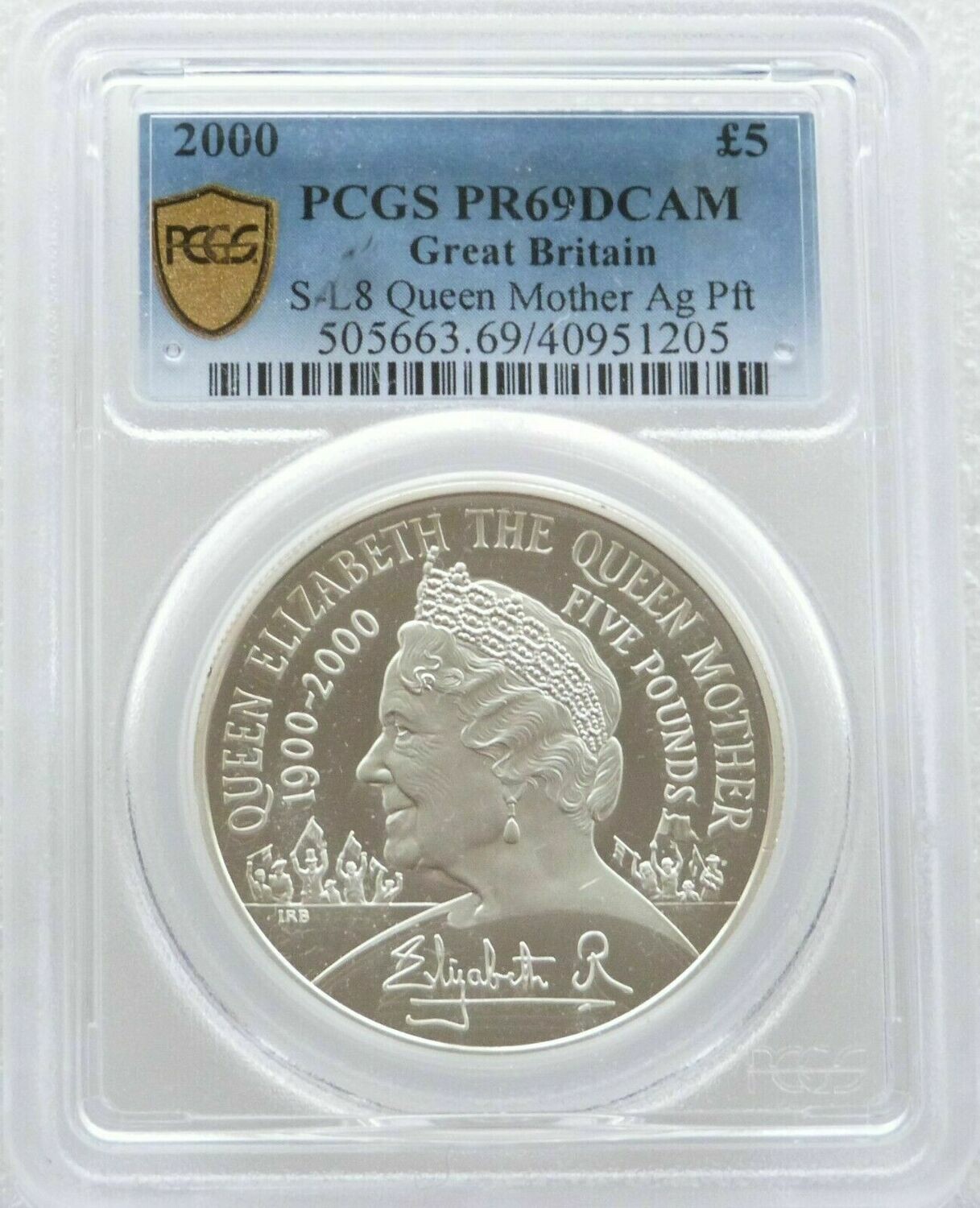 2000 Queen Mother Centenary Piedfort £5 Silver Proof Coin PCGS ...