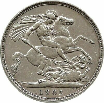 1902 Edward VII St George and the Dragon Crown Silver Coin