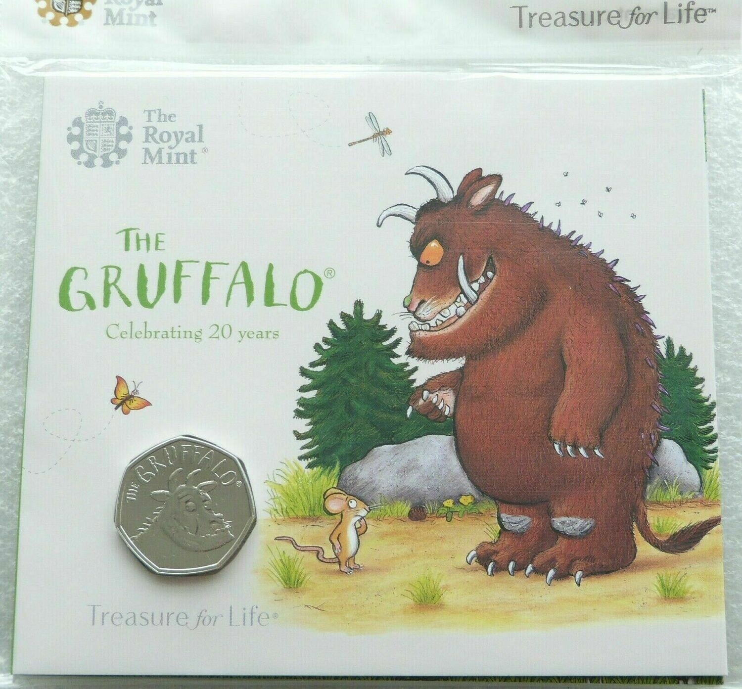 2019 The Gruffalo 20th Anniversary 50p Brilliant Uncirculated Coin Pack Sealed