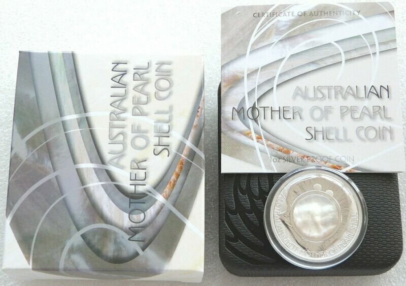 2015 Australia Mother of Pearl $1 Silver Proof 1oz Coin Box Coa