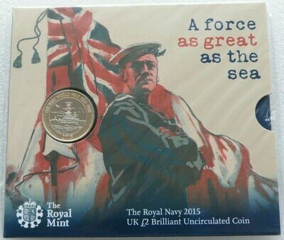 2015 First World War Royal Navy £2 Brilliant Uncirculated Coin Pack Sealed