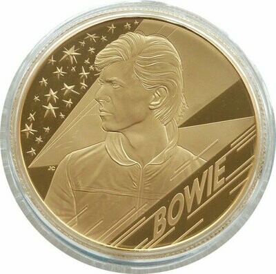 2020 Music Legends David Bowie £25 Gold Proof 1/4oz Coin Box Coa