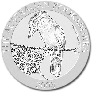 2008 Australia Kookaburra $10 Silver 10oz Coin
