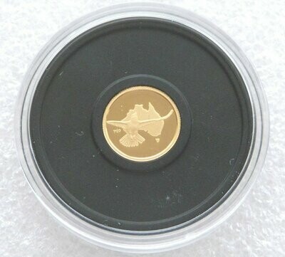 2009-P20 Australia Kookaburra 20th Anniversary $5 Gold Proof 1/20oz Coin Design 18