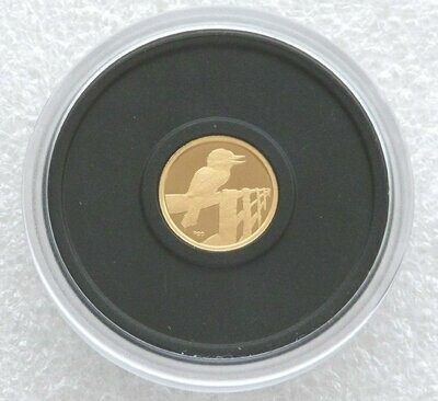 2009-P20 Australia Kookaburra 20th Anniversary $5 Gold Proof 1/20oz Coin Design 20