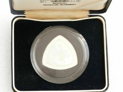 1997 Bermuda Triangular $3 Silver Proof Coin Boxed