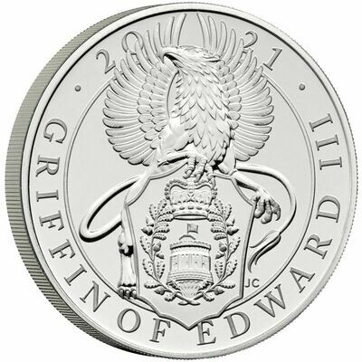 2021 Queens Beasts Griffin of Edward III £5 Brilliant Uncirculated Coin