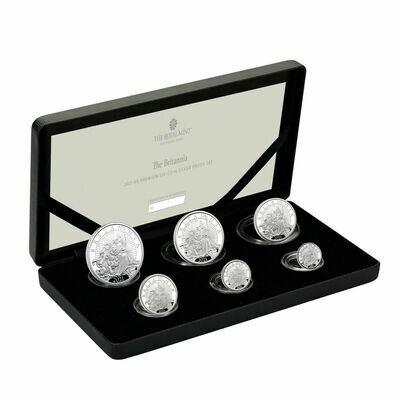 2021 Britannia Silver Proof 6 Coin Set Box Coa - Mintage 950